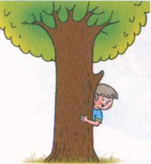 Мальчик решил спрятаться за то большое дерево. Мальчик спрятался за дерево. Дети из за дерева. Мальчик выглядывает из за дерева. Мальчик прячется за деревом.